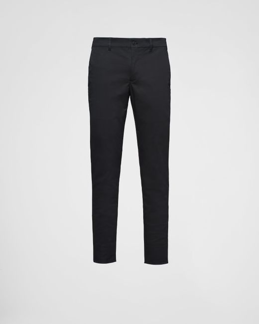 Prada Blue Stretch Technical Fabric Pants for men