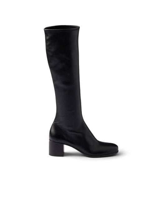Botas De Napa Elástica, Mujer, Talla Prada de color Black
