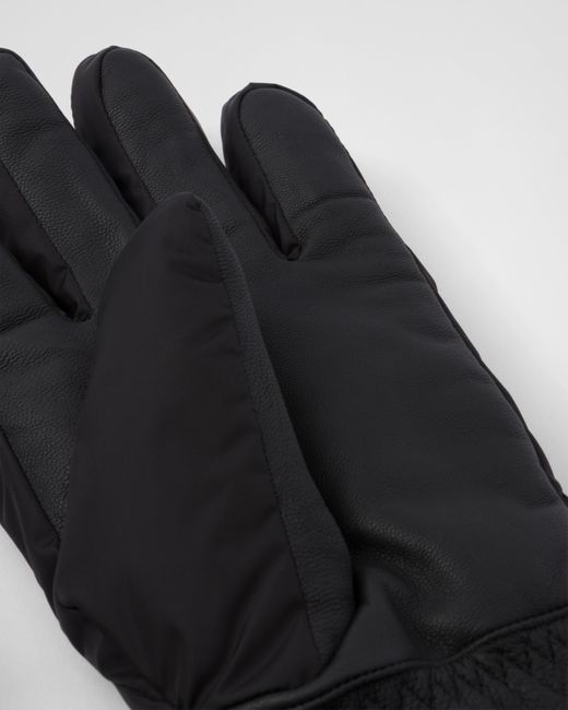Prada Black Re-nylon Gloves