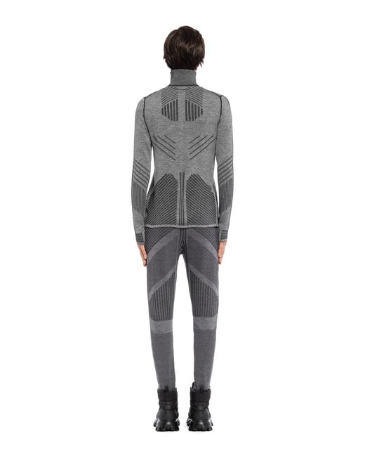 Prada Gray Techno Knit Turtleneck Sweater for men