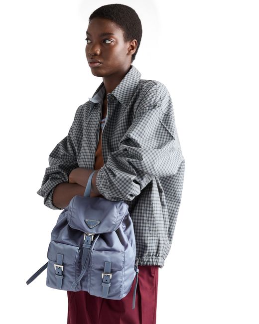 Prada Blue Small Re-Nylon Backpack