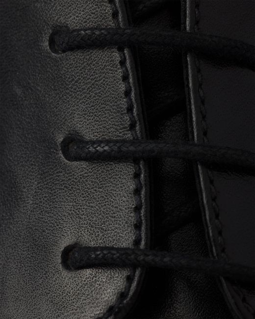 Prada Black Antiqued Leather Lace-Up Shoes for men