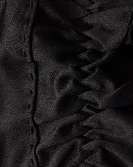 Prada Black Satin Gloves, Size 7,5