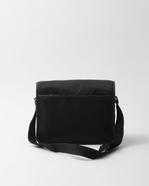 Prada Black Re-nylon And Saffiano Leather Shoulder Bag for men