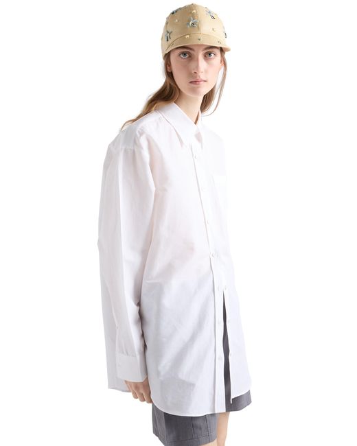 Prada White Linen Muslin Shirt