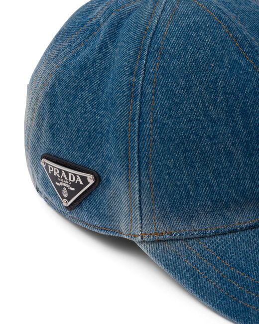 Prada Blue Denim Baseball Cap
