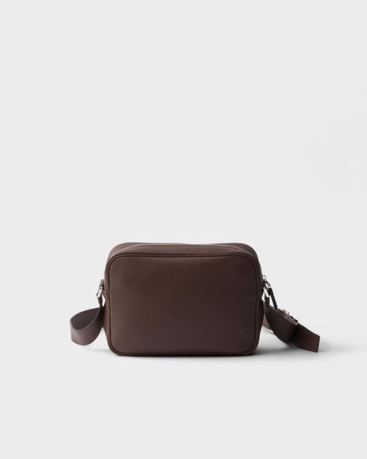 Prada Brown Leather Shoulder Bag for men