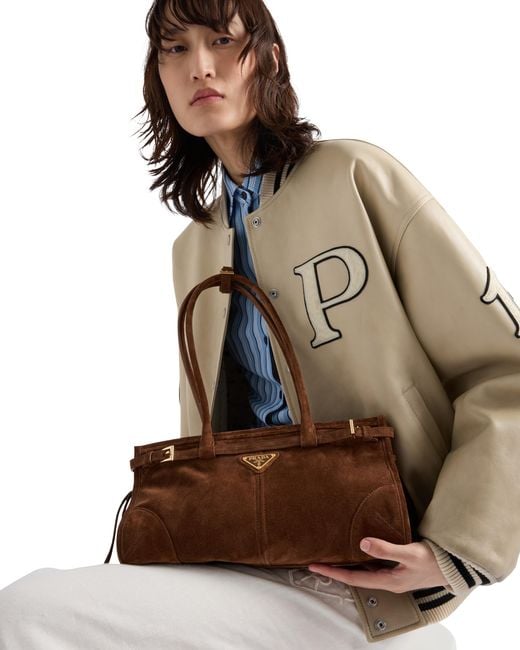 Borsa A Mano Bonnie Medium di Prada in Brown