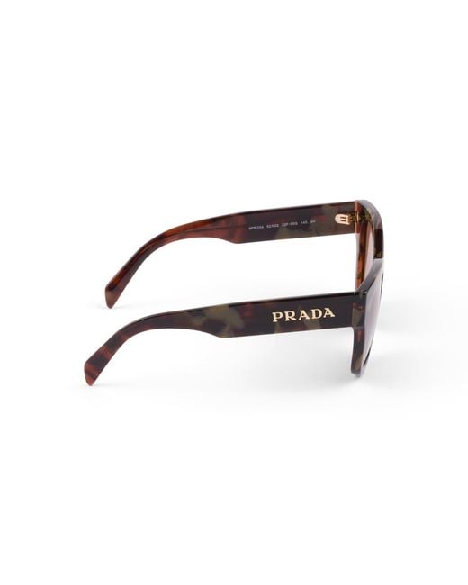 Prada Brown Sunglasses With Logo