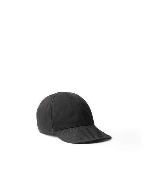 Prada White Cotton Baseball Cap for men