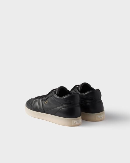 スニーカー PRADA Black Re-Nylon Prax 01 Sneakers Black Prax 01 Re-nylon And Brushed Leather Sneakers | PRADA