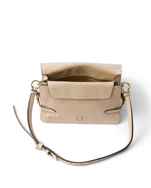 Prada Natural Leather Shoulder Bag