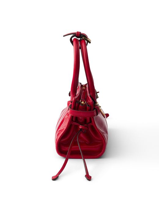 Prada Red Bonnie Leather Mini Handbag