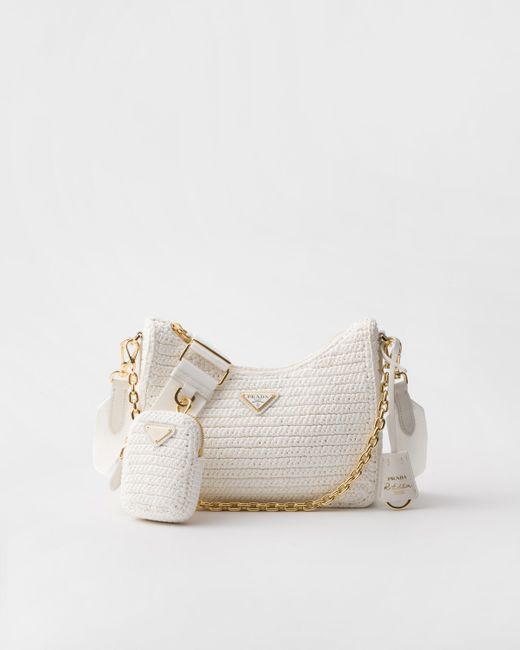 Prada White Re-Edition 2005 Crochet Bag