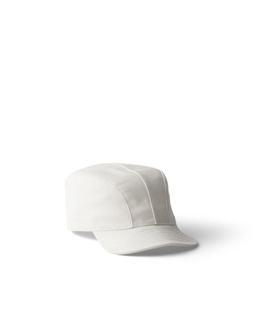 Prada White Drill Baseball Cap