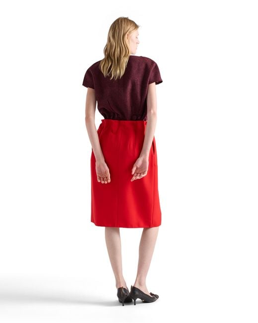 Prada Red Shetland Wool Top