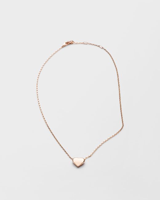 Collana Eternal Heart Nano di Prada in White