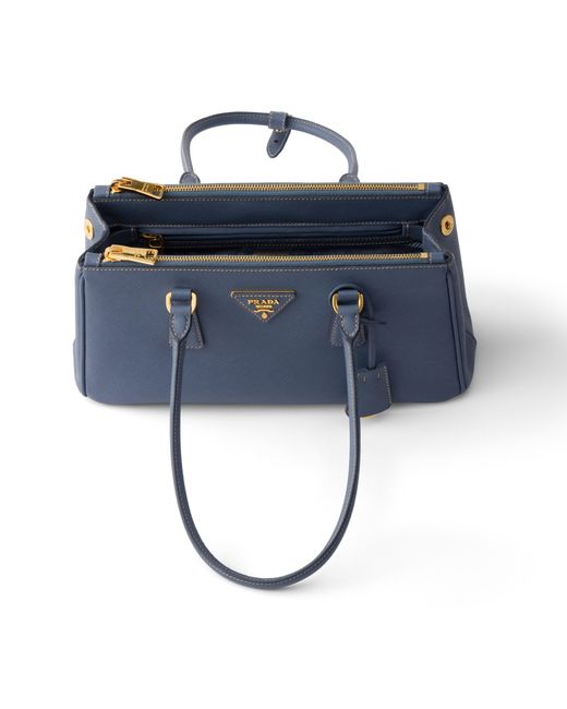 Prada Blue Galleria Medium Saffiano Leather Bag