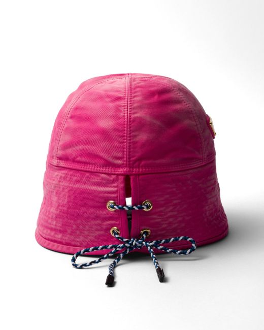 Sombrero De Algodón Prada de color Pink