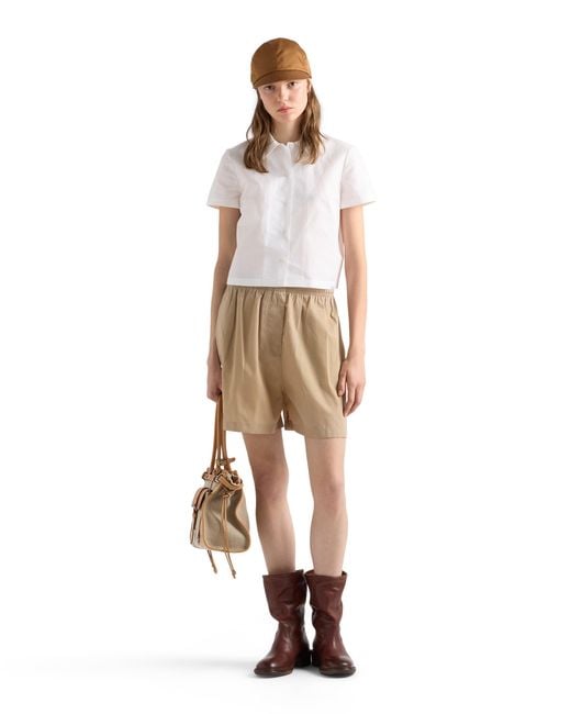 Prada Natural Washed Re-Nylon Shorts