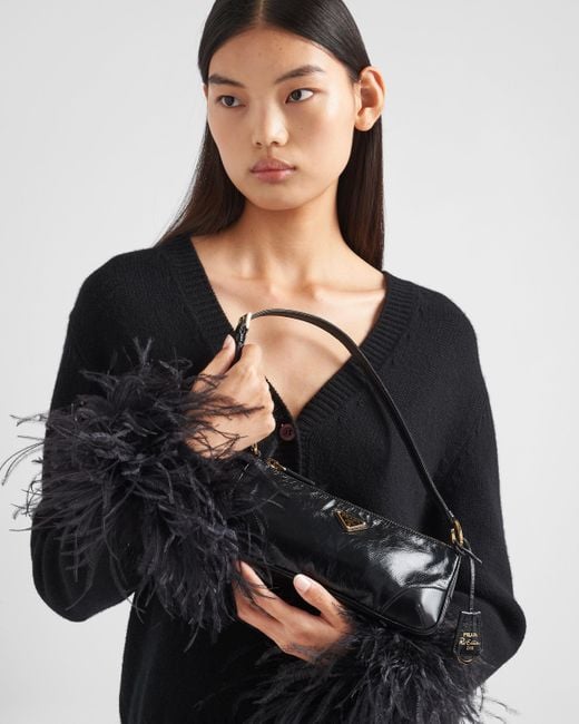 Prada Reedition 2002 Small Leather Shoulder Bag in White Lyst