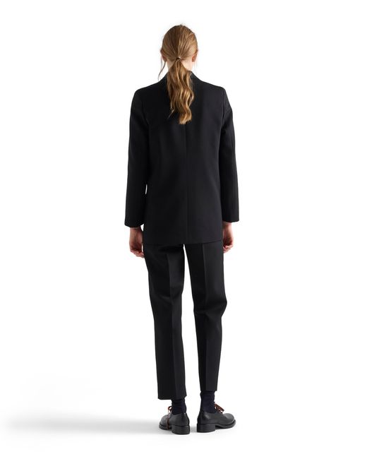 Prada Black Single-Breasted Gabardine Jacket