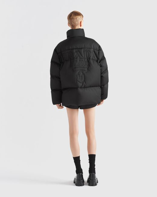 Prada Black Oversized Re-nylon Down Jacket