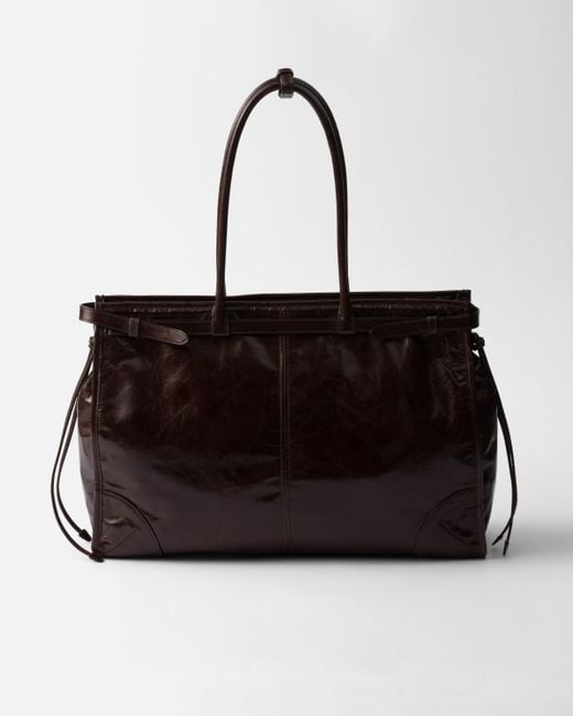ハンドバッグ PRADA LARGE BLACK LEATHER BONNIE HANDBAG Black Prada Bonnie Extra Large Leather Handbag | PRADA