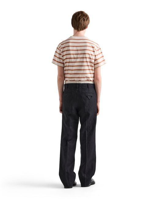 Prada Black Linen Pants for men