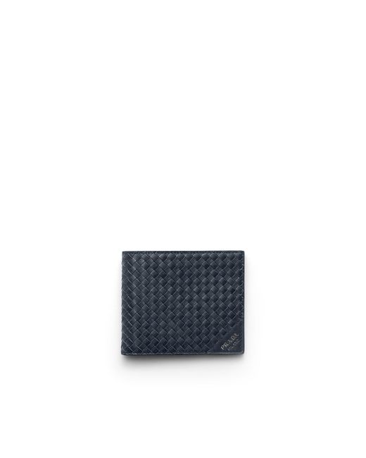 Prada Blue Leather Wallet for men