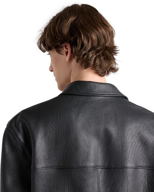 Prada Black Nappa Leather Jacket for men