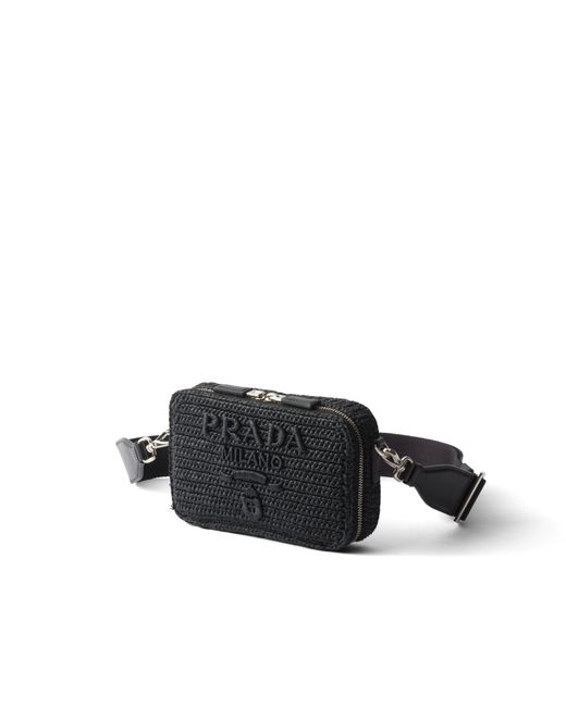 Prada Black Crochet Brique Bag for men
