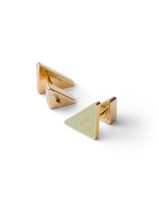 Prada Multicolor Enameled Metal Earrings