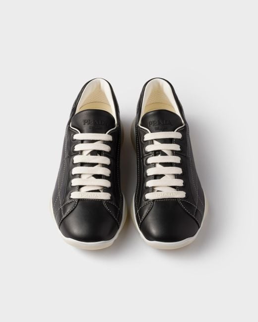 Prada White Nappa Leather Sneakers for men