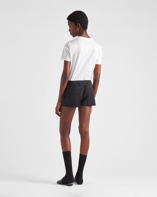 Prada Black Light Mohair Shorts