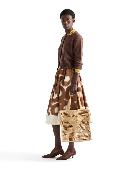 Prada Natural Crochet Tote Bag