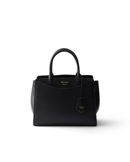 Prada Black Prelude Medium Leather Handbag