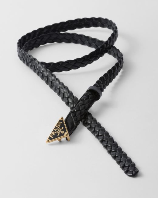 Prada Black Nappa Leather Belt