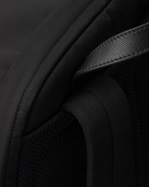 Prada Black Re-nylon Logo-plaque Backpack for men