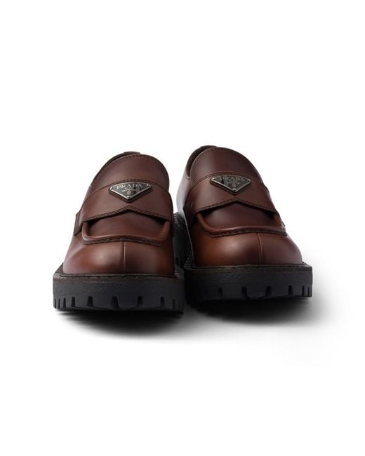 Mocassini di Prada in Brown da Uomo