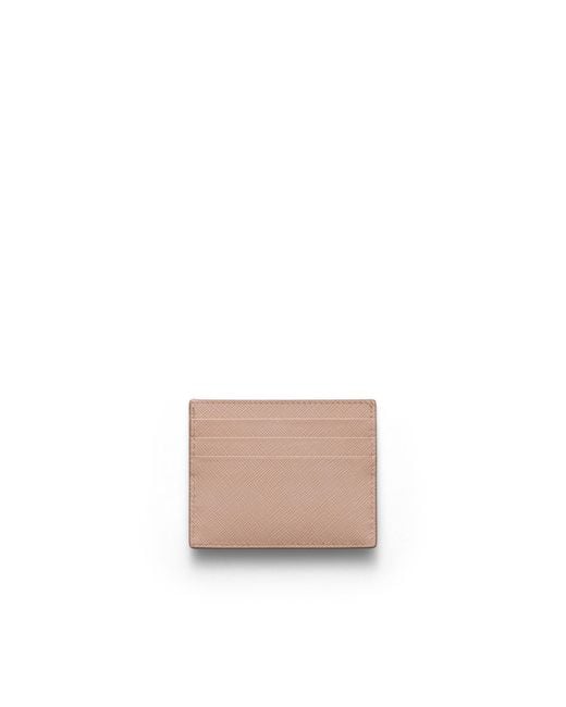 Prada White Saffiano Leather Card Holder