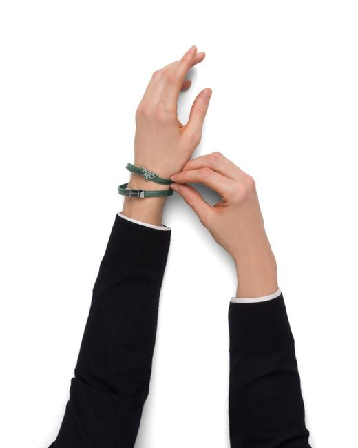Bracciale di Prada in Black da Uomo