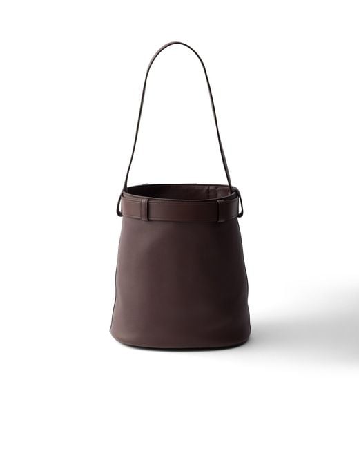 Borsa A Secchiello Buckle di Prada in White