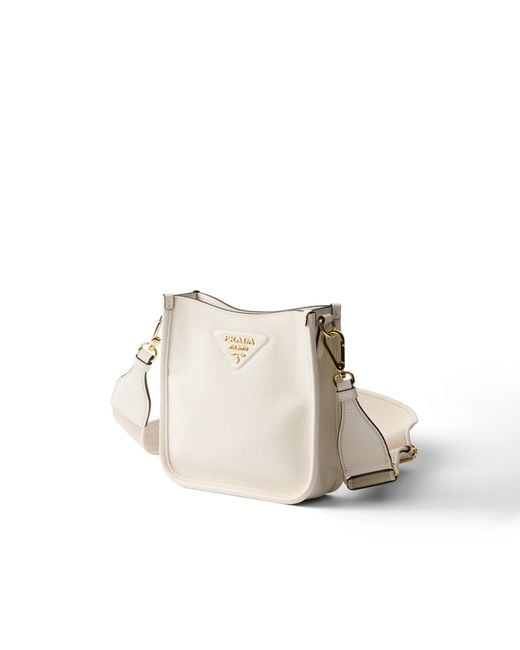 Prada Natural Mini Leather Shoulder Bag