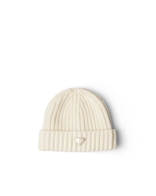 Prada Natural Wool Beanie