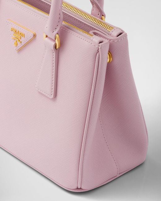 Prada Pink Kleine Galleria Tasche Aus Saffiano-leder