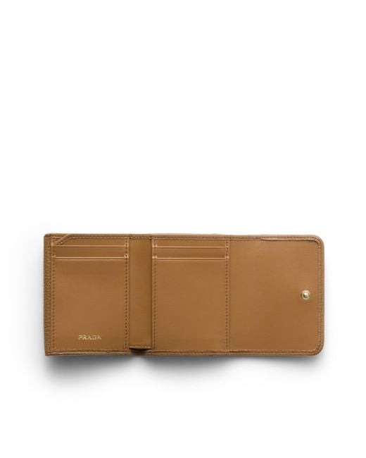 Prada White Small Leather Wallet