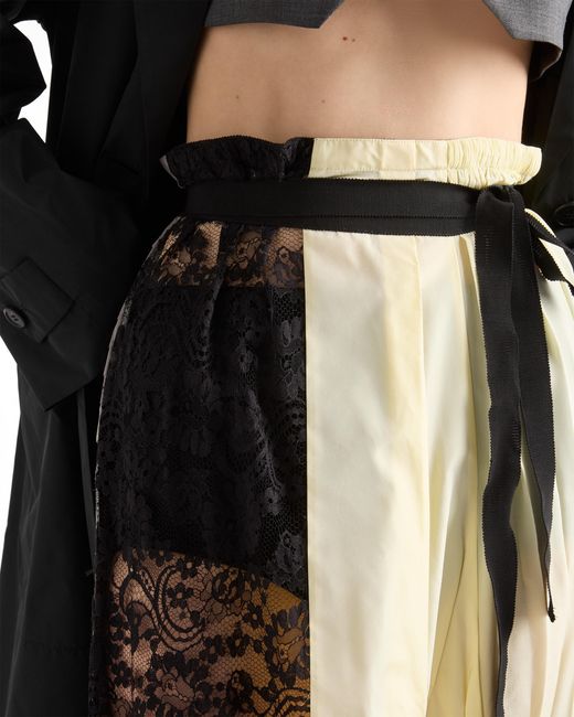 Prada Multicolor Technical Taffeta Patchwork Skirt