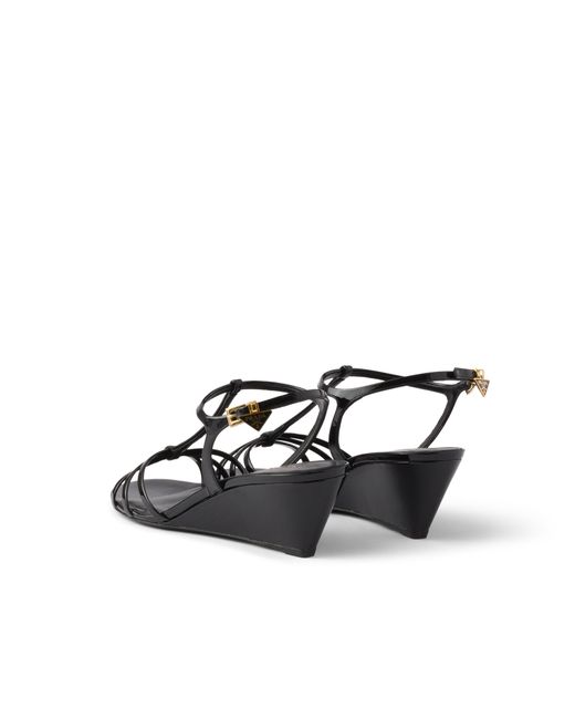 Prada White Patent Leather Sandals