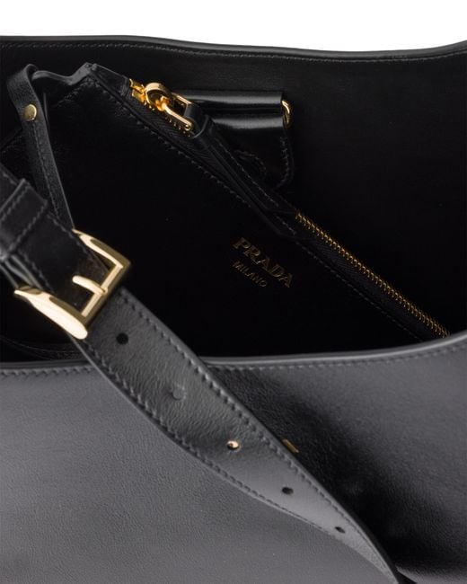Prada Black Boogie Large Leather Bag